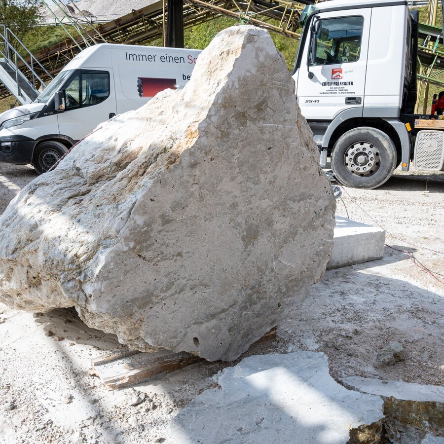 Im Steinbruch für die "Steinmänner" des Panoramaweges Concordia 360°. | © Helmuth Pizzinini